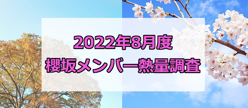 2022年8月度櫻坂メンバー熱量調査