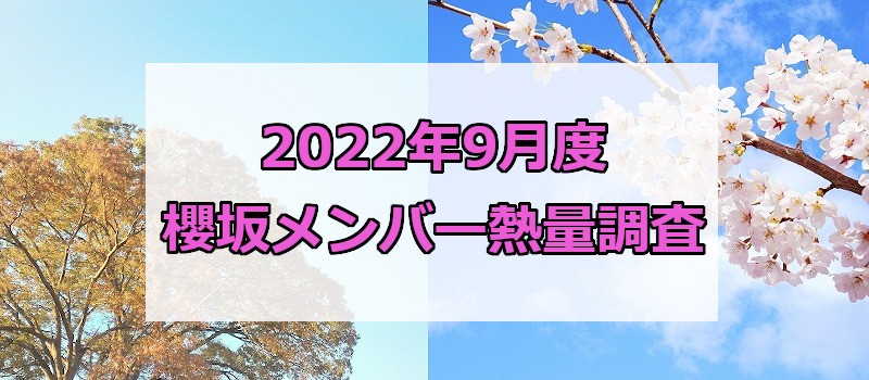 2022年9月度・櫻坂メンバー熱量調査